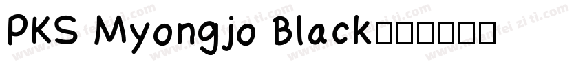 PKS Myongjo Black字体转换